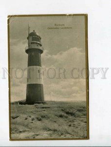 3174080 GERMANY BORKUM lighthouse RPPC w/ special mark