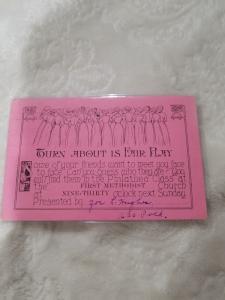 Antique Postcard, Turnabout is Fair Play.  Pink!  From 1915!