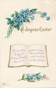 Joyous Easter Greetings - Peace and Rest - Flowers - pm 1913 - E. Nash - DB