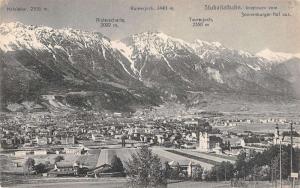 Austria view of Stubaitalbahn RR mountains antique pc Y11968