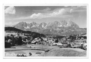 Austria Kitzbuhel mit Wilden Kaiser Tyrol Alps H. Angerer Glossy RPPC Postcard