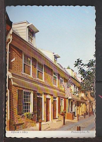 Elfreth's Alley Philadelphia PA Postcard BIN 