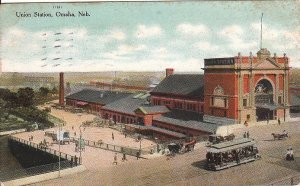 Postcard Union Station Omaha Nebraska