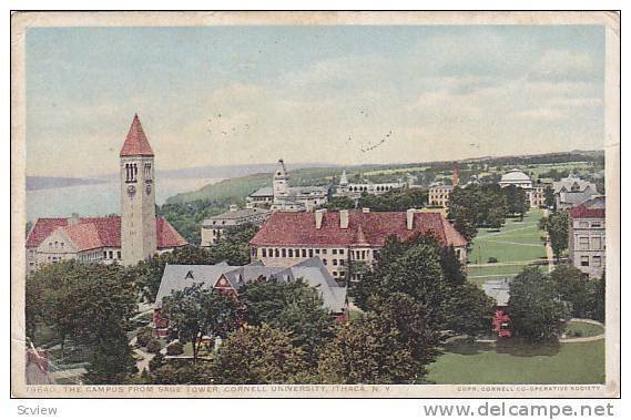 The Campus from Sage Tower, Cornell University,  Ithaca, New York, PU_1914