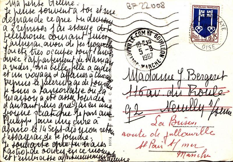 BF22008 chateau de chantilly oise france  front/back image