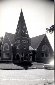 Real Photo Postcard First Baptist Church in Malvern, Iowa