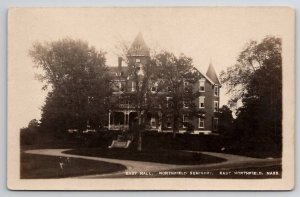 RPPC East Northfield MA East Hall Northfield Seminary Real Photo Postcard U24