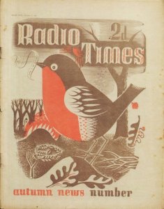 Radio Times Magazine Autumn 1938 News Number Robin Bird Postcard