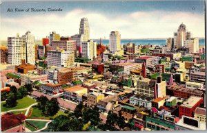 Aerial View Toronto Canada Downtown Vintage Postcard A57