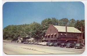 Rhodes Coffee Shop Hotel Cars Scotrun Poconos Pennsylvania 1950s postcard