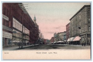 1905 Market Street Streetcar Road Lynn Massachusetts MA Vintage Antique Postcard