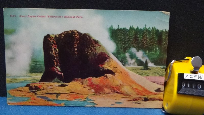 STD Vintage Giant Geyser Crater Yellowstone National Park Wyoming Unposted c1915