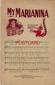 MY MARIANINA song music and lyrics Cpyrt 1906 by Helf & Hager Co No. 4600 Series