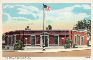 J33/ Buckhannon West Virginia Postcard c1930s Post Office Building  245