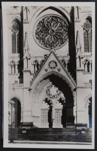 New York, NY - Entrance, St John the Divine Cathedral - RPPC