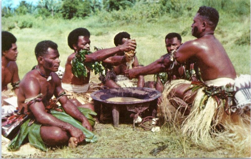 Postcard Fiji - Yanqona Ceremony