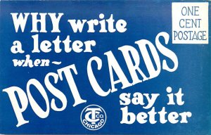 Curt Teich Postcard Advertisment Postcards Say it Better Deltiology