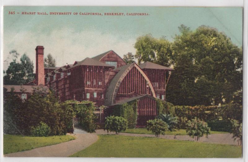 Hearst Hall University of California Berkeley UCB California Antique Postcard