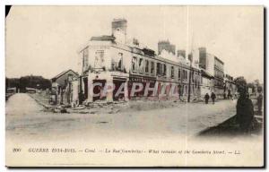 Creil Old Postcard Gambetta street