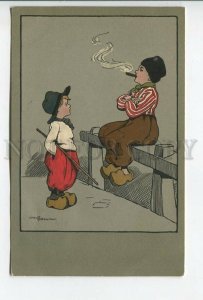 462222 PARKINSON Smoking Kids SPECIAL POSTMARK Bruxelles EXPOSITION 1910 year