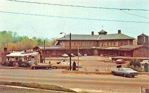 Canaan CT Collins Diner Railroad Station Old Cars Postcard