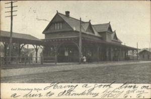 East Stroudsburg PA RR Train Station Depot c1905 Postcard
