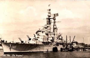 Battleship Hr. Ms. De Ruyter Vintage RPPC 09.83