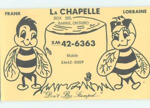 Pre-1980 RADIO CARD - CB HAM OR QSL Barrie Ontario ON AH2047