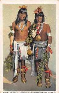 Native American Indian Corn Dance Costume New Mexico Fred Harvey postcard