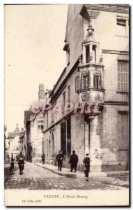 Troyes Postcard Old Hotel Marisy