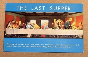 UNUSED POSTCARD - THE LAST SUPPER, CHRISTUE GARDENS, RIVER RD, GATLINBURG, TENN.