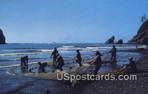 Smelt Fishing - Pacific Ocean Seacoast, Washington WA  