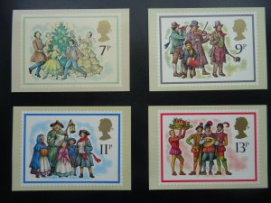 Post Office CHRISTMAS POSTCARD SET c1978 PHQ 32(b) Design by F. Jaques