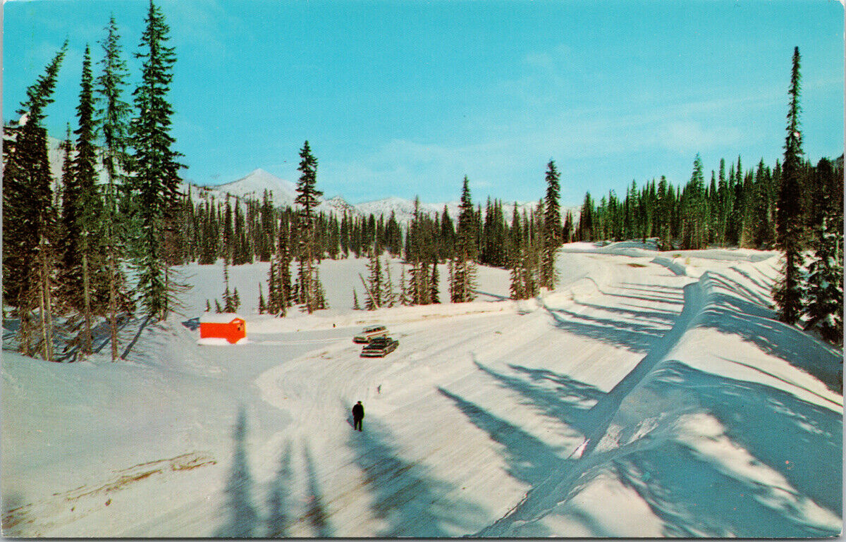 Highway 3 Kootenay Skyway btwn Salmo & Creston BC Winter UNUSED