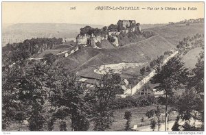 Vue Sur Le Chateau Et La Vallee, Arques-La-Bataille (Seine Maritime), France,...