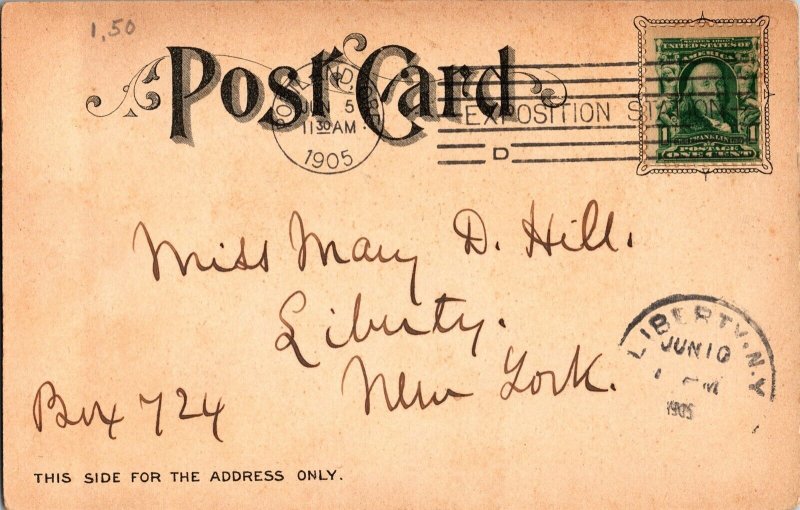 View Overlooking Lewis & Clark Centennial Portland OR c1905 Vintage Postcard P71