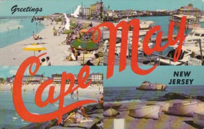 New Jersey Greetings From Cape May Multi Views 1968