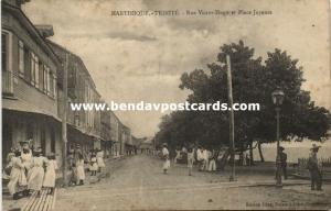 martinique, TRINITÉ, Rue Victor Hugo et Place Joyeuse (1915)