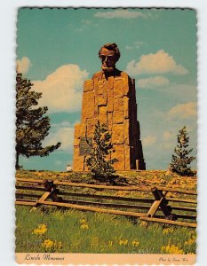 Postcard Lincoln Monument, Sherman Hill, Laramie, Wyoming