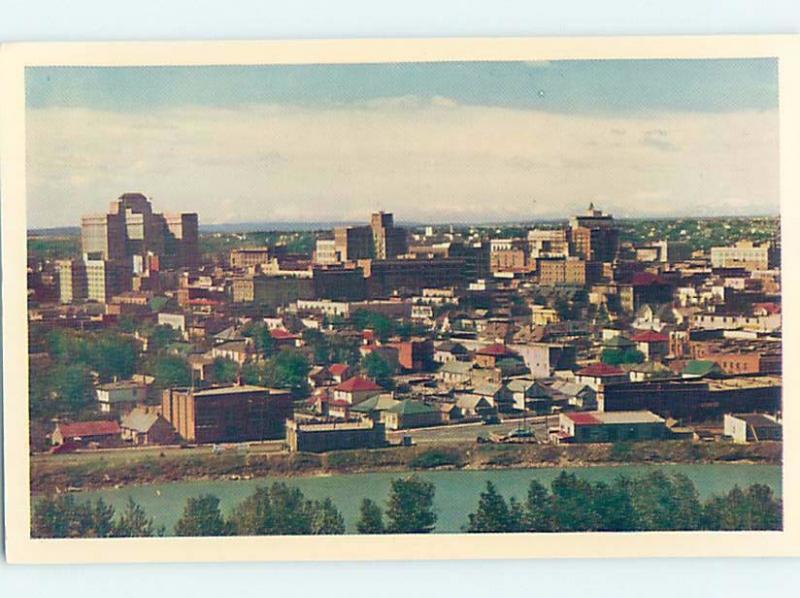 Unused Pre-1980 AERIAL VIEW OF TOWN Calgary Alberta AB F8372