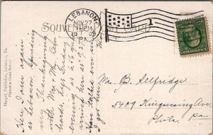 Postcard Sons of America Hall Lebanon PA 1909