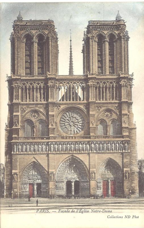 French Vintage Postcard Paris - Notre-Dame