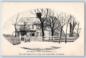 Long Island New York Postcard Old Sayre House Southampton Building 1910 Unposted