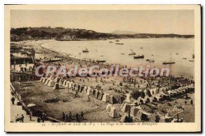 Postcard Old St Jean de Luz Basses Pyrenees The Beach and the Coteaux de Bord...