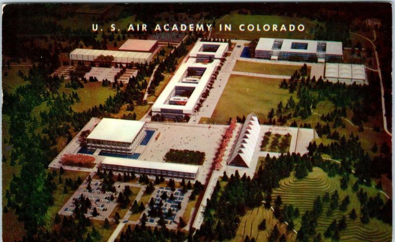 COLORADO SPRINGS, CO ~ US AIR ACADEMY MODEL   1956  Architects  Postcard