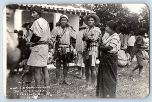 Pantelho Chiapas Mexico Postcard Indios at Santa Catarina c1940's RPPC Photo