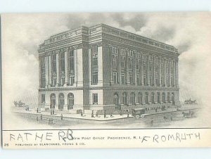 Pre-1907 POST OFFICE SCENE Providence Rhode Island RI AF1249