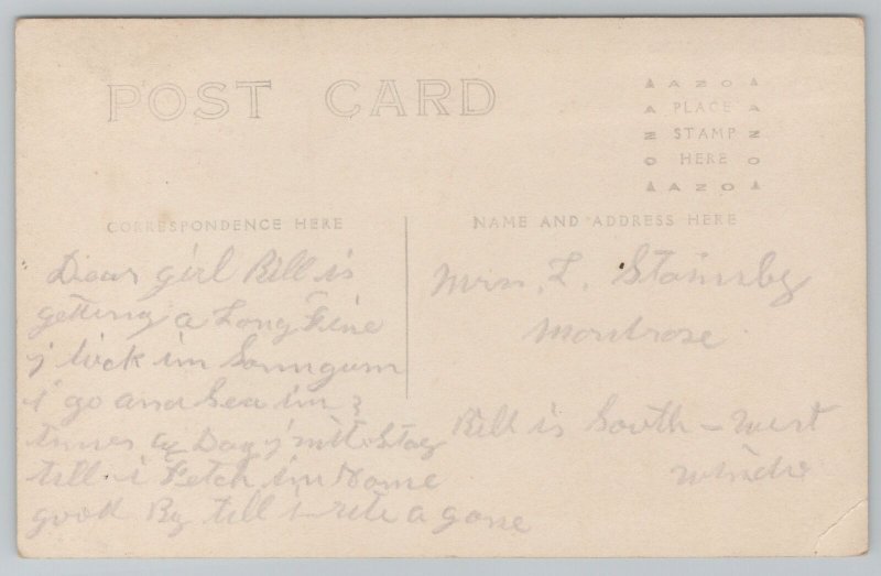 Mitchell South Dakota~5 Nurses on Balcony & Below~St Joseph's Hospital~RPPC 1917