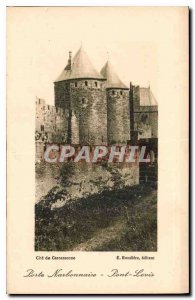 Postcard Old Cite of Carcassonne Narbonne Gate Bridge Levis