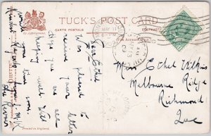 Canada Patriotic Red Ensign Flag Melbourne Ridge Que Split Ring Postcard H72